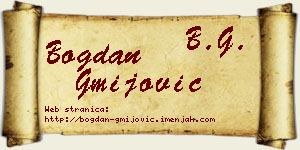 Bogdan Gmijović vizit kartica